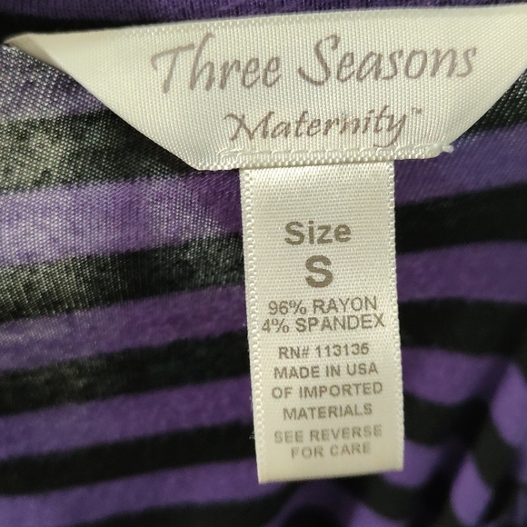 Three Seasons Maternity Purple and Black Dress Small - Picture 4 of 5